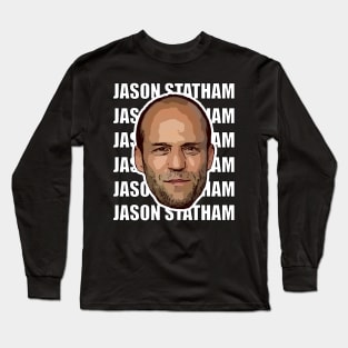 Jason Statham Vector Art 2 Long Sleeve T-Shirt